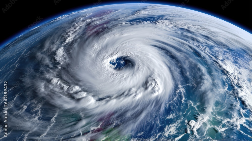 Nature's Fury from Orbit epic satellite image of a hurricane from space