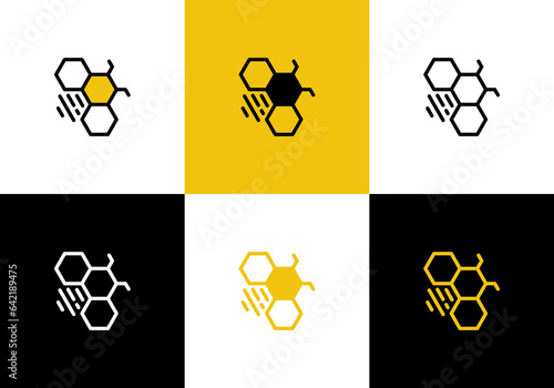Foto modern bee illustration logo