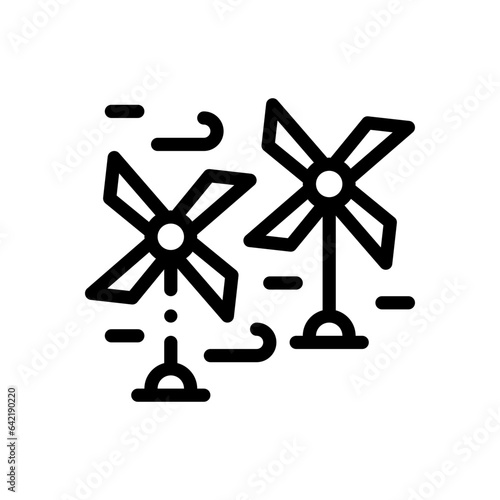 eolic energy line icon