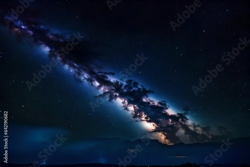 Night starry sky. Night cloudy sky 