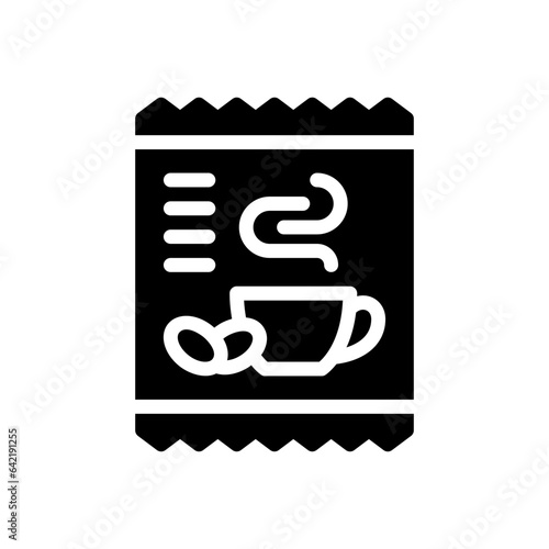 instant coffee glyph icon