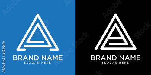 AA Logo. letter a business brand icon symbol. Modern creative minimalist company mark of alphabet a initial. Vector editable branding identity sign