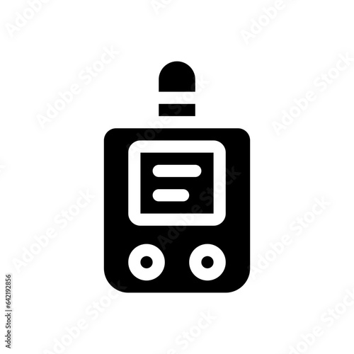 glucose meter glyph icon