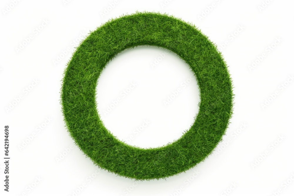 green grass Circle on white background green grass Circle on white background