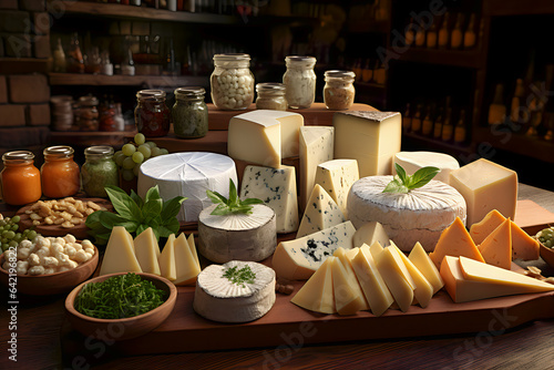 Cheese platter with different types of cheese  © nicolagiordano