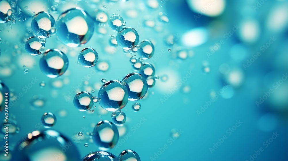 bright abstract background with bubbles.