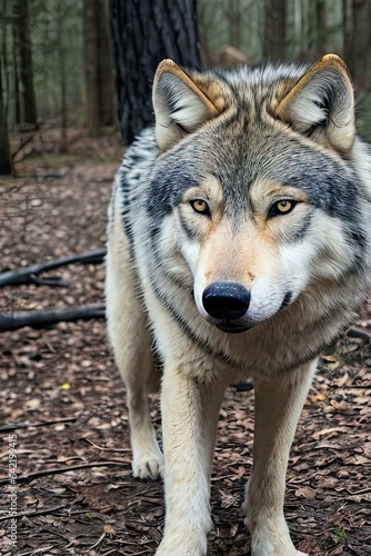 wolfhound in the wild close up 