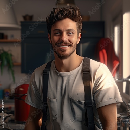 Professional plumber is wor...