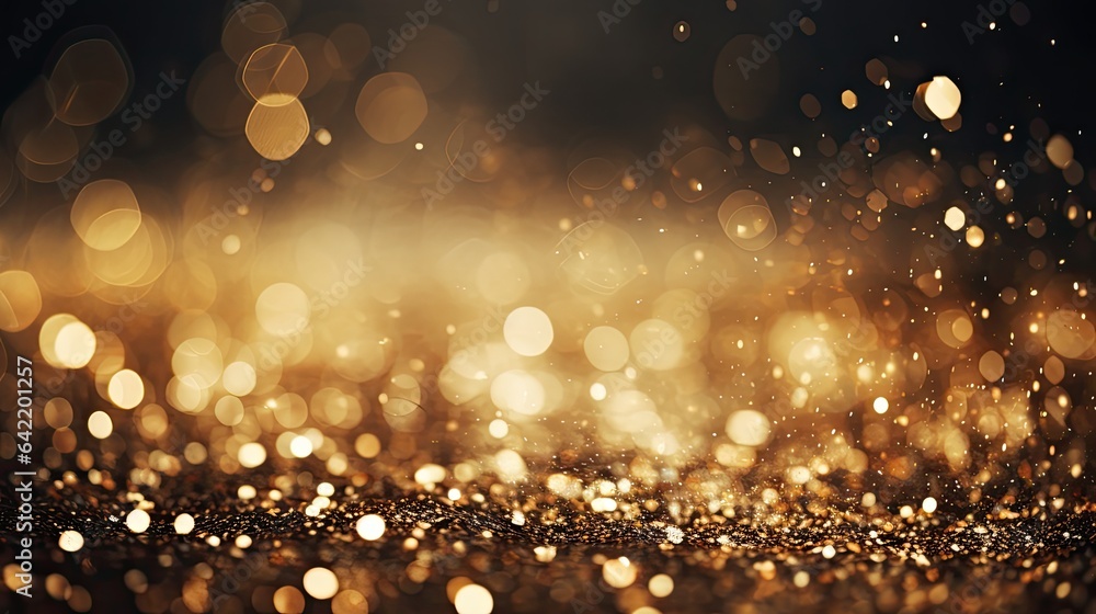 Defocused golden lights background
