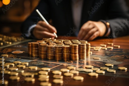 Financial planning concept symbolizes wealth, finance.