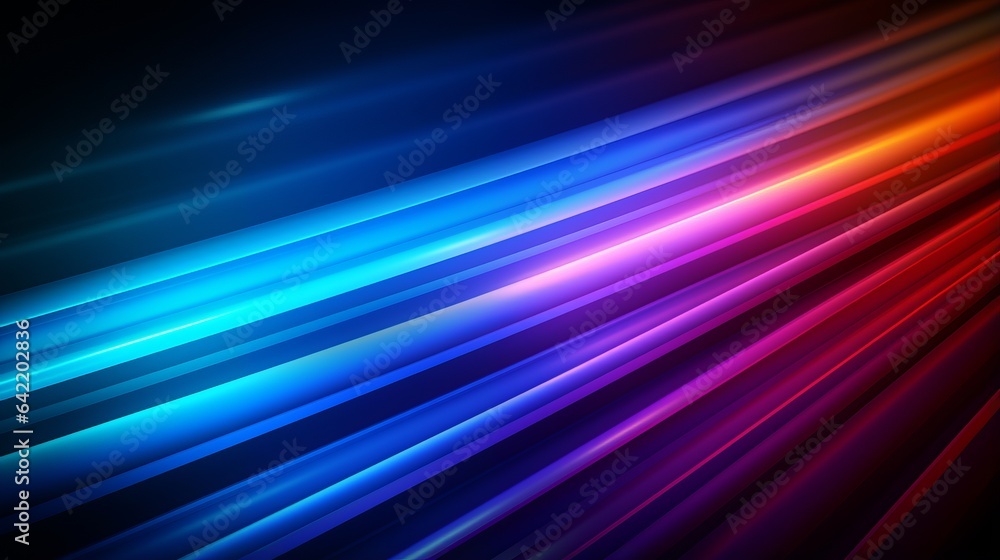Naklejka premium background colored neon glow stripes.