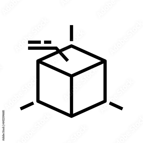 isometric view architectural drafter line icon vector. isometric view architectural drafter sign. isolated contour symbol black illustration