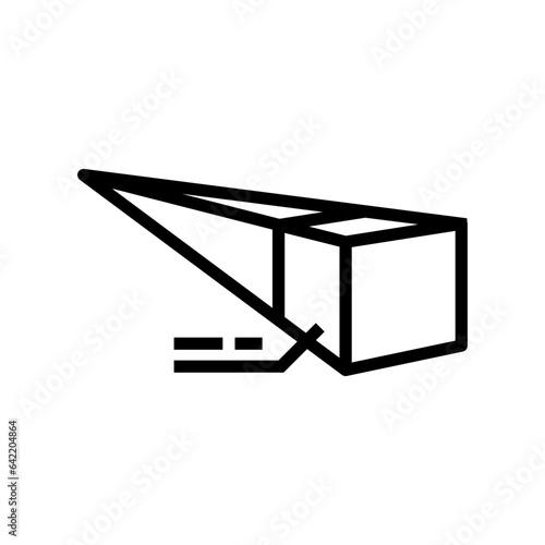 perspective drawing architectural drafter line icon vector. perspective drawing architectural drafter sign. isolated contour symbol black illustration