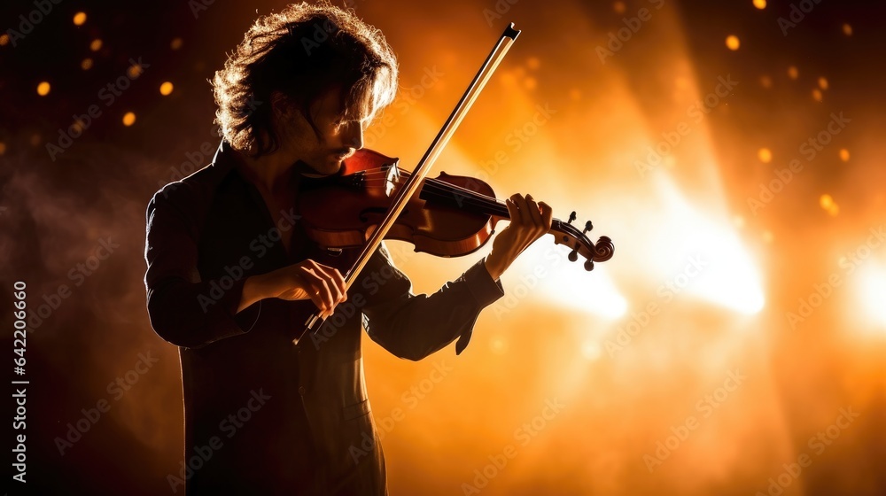 man playing violin
