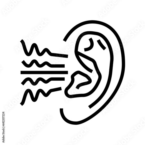 noise reduction audiologist doctor line icon vector. noise reduction audiologist doctor sign. isolated contour symbol black illustration