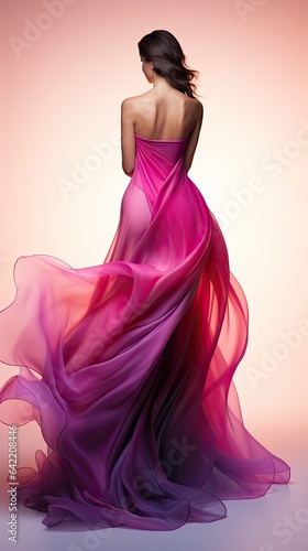 woman in pink dress