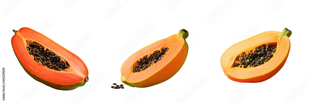 transparent background with lone papaya transparent background with lone papaya