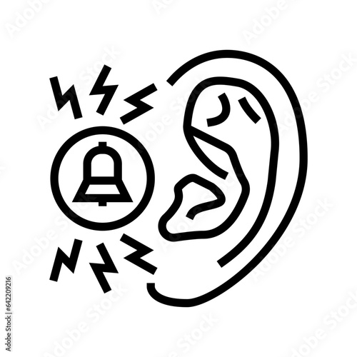 tinnitus relief audiologist doctor line icon vector. tinnitus relief audiologist doctor sign. isolated contour symbol black illustration