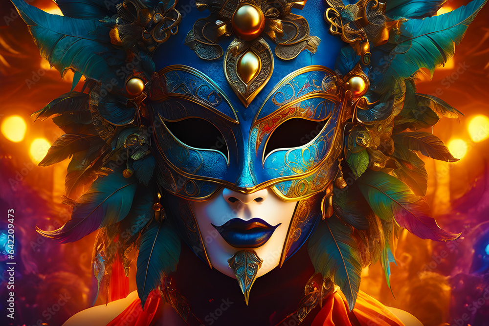 carnival mask in strong vivid colors generative ai carnival mask in strong vivid colors generative ai