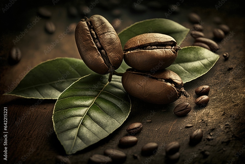 Rich and Aromatic Coffee Beans: A Perfect Start to Your Day - obrazy, fototapety, plakaty 