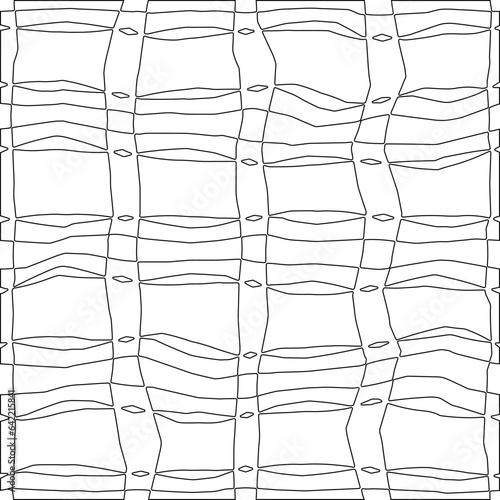 White background with black pattern. Texture with figures from lines.Line shape design.Abstract background for web page, textures, card, poster, fabric, textile. Monochrome graphic repeating design. 