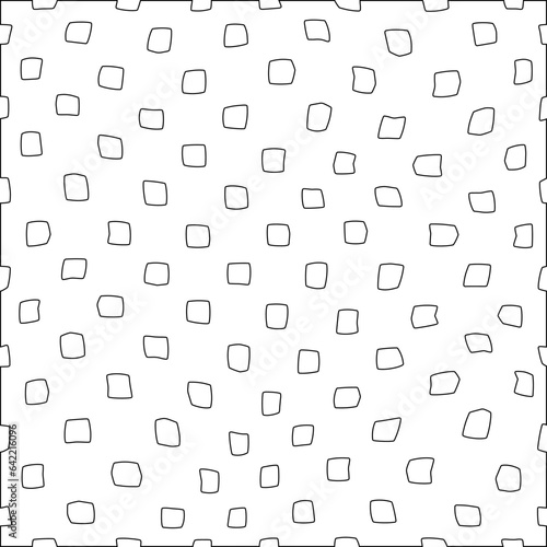 White background with black pattern. Texture with figures from lines.Line shape design.Abstract background for web page, textures, card, poster, fabric, textile. Monochrome graphic repeating design. 