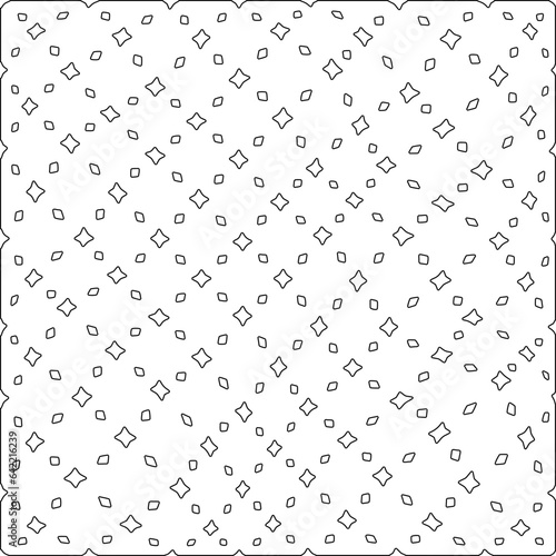 White background with black pattern. Texture with figures from lines.Line shape design.Abstract background for web page, textures, card, poster, fabric, textile. Monochrome graphic repeating design. 