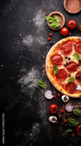 stylish advertising background for a pizzeria - stock concepts