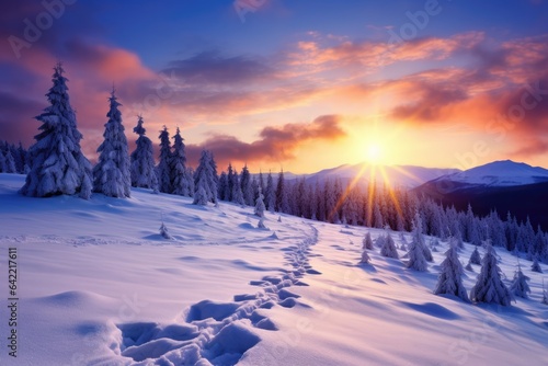 Beautiful Winter landscape in the mountains - stock concepts © 4kclips