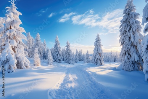 Beautiful Winter landscape at Christmas Time - stock concepts