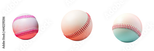 macro view of baseball transparent background