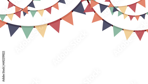 3d Pattern Carnival Colorful Flag for Birthday, Holiday, Party, Festival. Vector 3D Geometric Background for Banner, Cover, Poster, Website, Placard, Advertising. Texture Typography Triangle