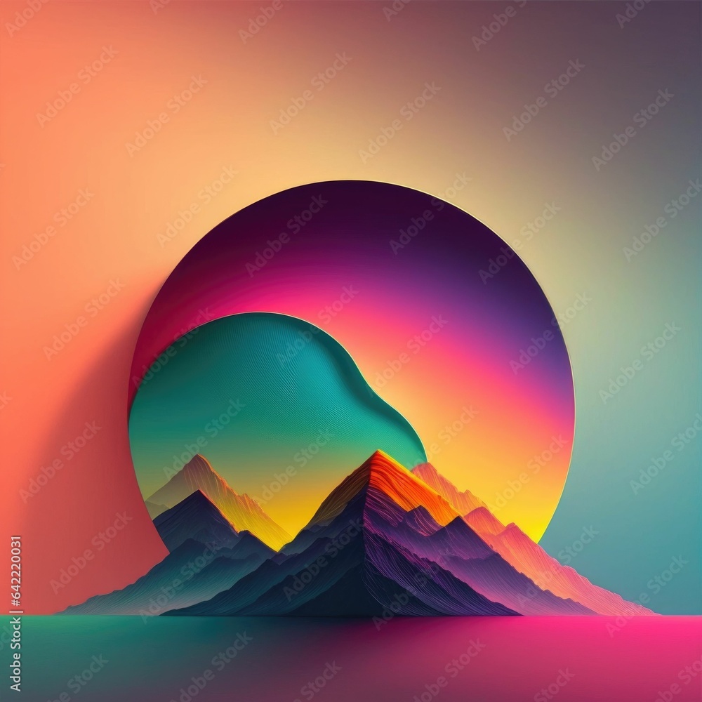 Vibrant Gradient Colors in a Striking Image