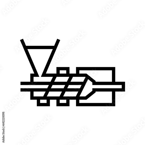 extrusion materials engineering line icon vector. extrusion materials engineering sign. isolated contour symbol black illustration