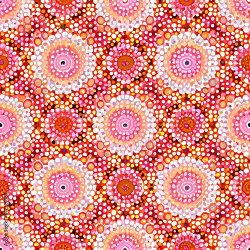 Seamless Pink and Orange Perones Pattern: A Beautifully Repeating Design