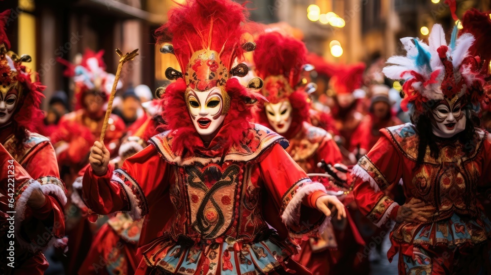 Festive processions wind through streets, masks and costumes invoking laughter, sharing cherished memories through joyful dances and melodies