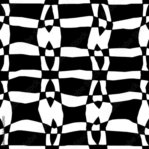 White background with black pattern.Repeat Pattern for fashion, textile design,  on wall paper, wrapping paper, fabrics and home decor. Seamless pattern in grunge style.