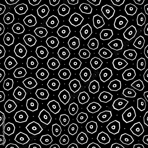 White background with black pattern.Repeat Pattern for fashion, textile design, on wall paper, wrapping paper, fabrics and home decor. Seamless pattern in grunge style.