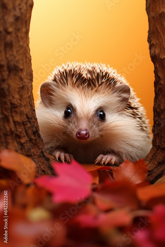 Close-up of an adorable hedgehog
