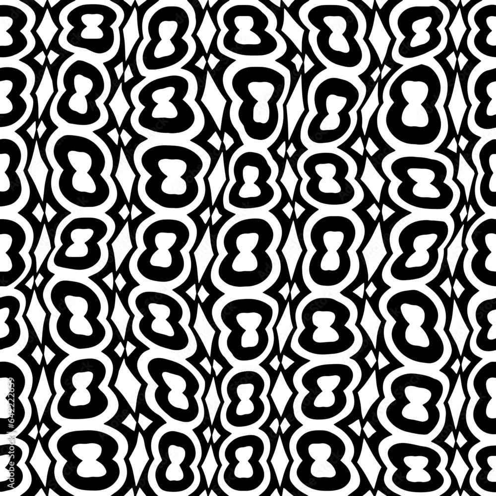 White background with black pattern.Repeat Pattern for fashion, textile design, on wall paper, wrapping paper, fabrics and home decor. Seamless pattern in grunge style. White background with black pattern.Repeat Pattern for fashion, textile design, on wall paper, wrapping paper, fabrics and home decor. Seamless pattern in grunge style.