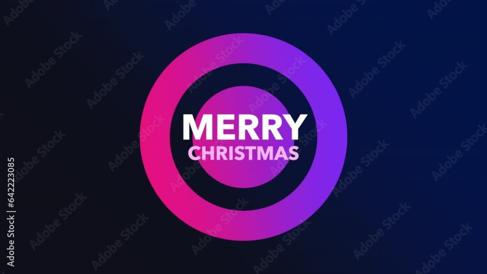 Merry Christmas with neon circles on black gradient, motion holidays and winter style background for New Year and Merry Christmas Merry Christmas with neon circles on black gradient, motion holidays and winter style background for New Year and Merry Christmas