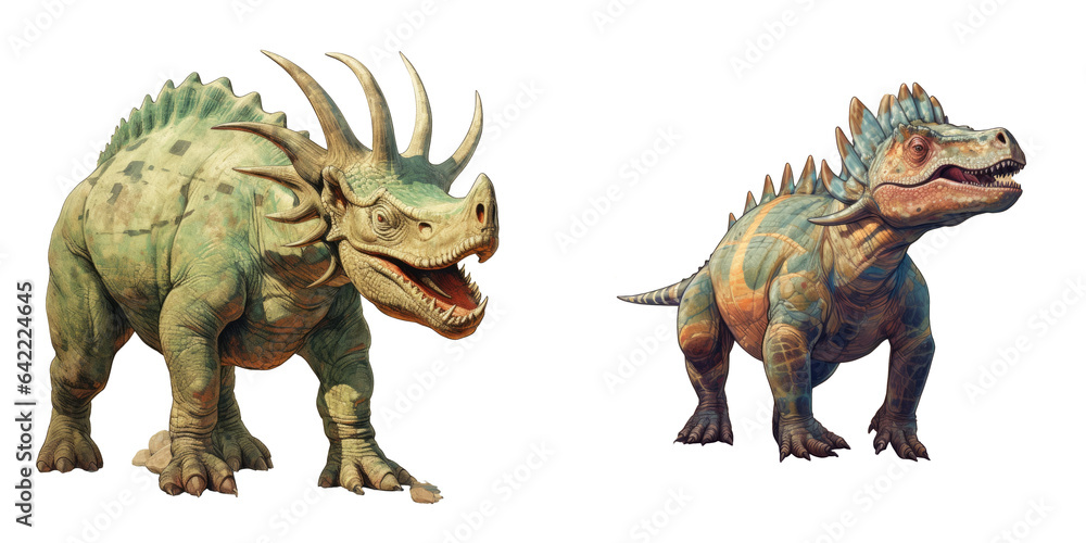 Obraz premium Pachyrhinosaurus a Cretaceous dinosaur isolated on transparent background