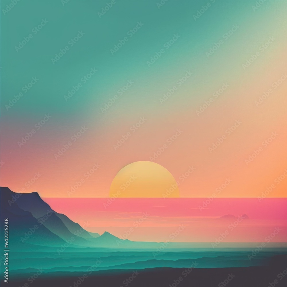 A Serene Spectrum: A Gradient of Pastel Colors Evoking Spiritual Tranquility
