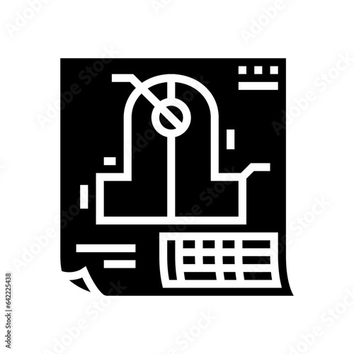 technical drawings architectural drafter glyph icon vector. technical drawings architectural drafter sign. isolated symbol illustration