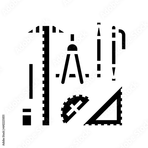 drafting tools architectural drafter glyph icon vector. drafting tools architectural drafter sign. isolated symbol illustration
