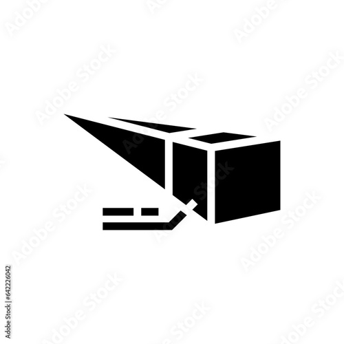 perspective drawing architectural drafter glyph icon vector. perspective drawing architectural drafter sign. isolated symbol illustration