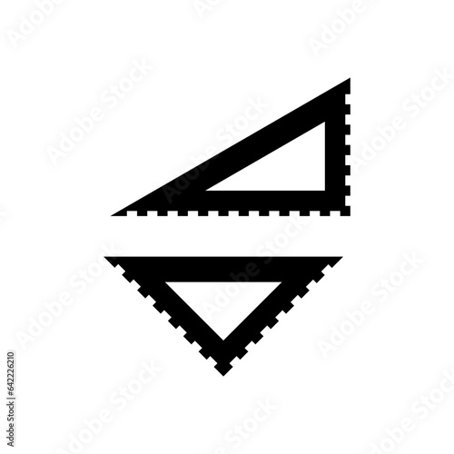 drafting triangle architectural drafter glyph icon vector. drafting triangle architectural drafter sign. isolated symbol illustration
