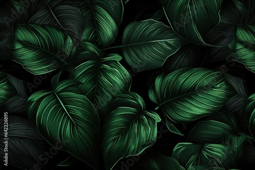 Palm Tree Paradise A Leaves Pattern to Transform Your Space Rainforest Canopy Delight Leaves Background for Tranquil Moments