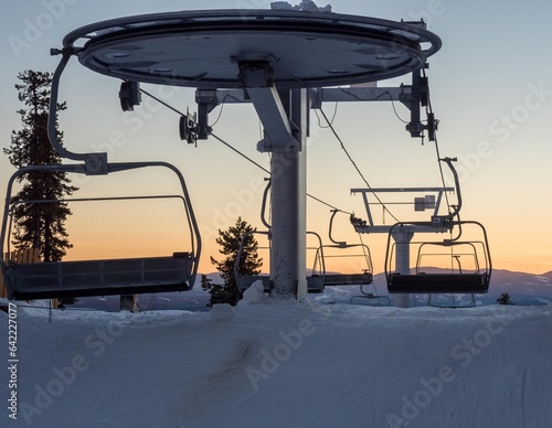 Sunset ski chair
