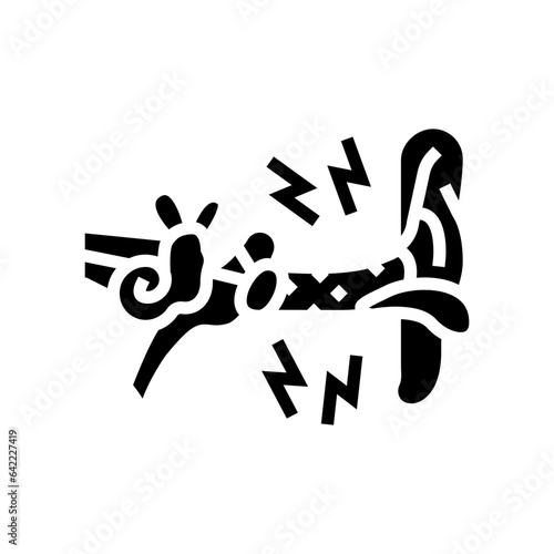 ear infection audiologist doctor glyph icon vector. ear infection audiologist doctor sign. isolated symbol illustration